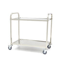 Carucior servire cu 2 polite, inox, 95x51x94cm