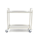 Carucior servire cu 2 polite, inox, 95x51x94cm