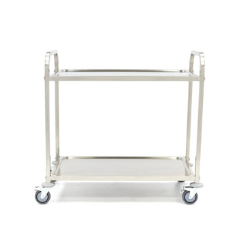 Carucior servire cu 2 polite, inox, 95x51x94cm