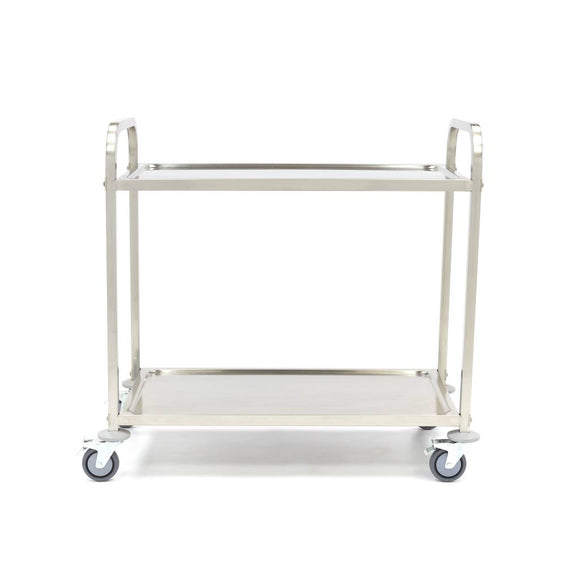 Carucior servire cu 2 polite, inox, 95x51x94cm
