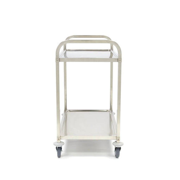 Carucior servire cu 2 polite, inox, 95x51x94cm