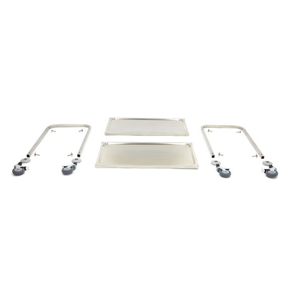Carucior servire cu 2 polite, inox, 95x51x94cm