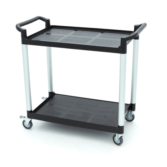 Carucior servire cu 2 polite, plasticaluminiu, 103x50,5cm Acest carucior de servire va