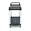 Carucior servire cu 2 polite, plasticaluminiu, 103x50,5cm Acest carucior de servire va