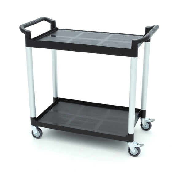 Carucior servire cu 2 polite, plasticaluminiu, 103x50,5cm Acest carucior de servire va