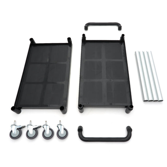 Carucior servire cu 2 polite, plasticaluminiu, 103x50,5cm Acest carucior de servire va