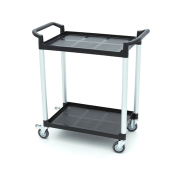 Carucior servire cu 2 polite, plasticaluminiu, 86,5x42,5cm Acest carucior de servire va