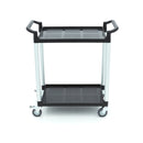Carucior servire cu 2 polite, plasticaluminiu, 86,5x42,5cm Acest carucior de servire va