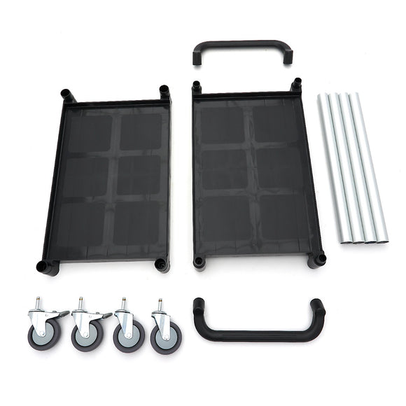 Carucior servire cu 2 polite, plasticaluminiu, 86,5x42,5cm Acest carucior de servire va