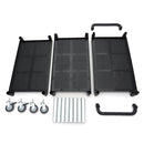 Carucior servire cu 3 polite, plasticaluminiu, 103x50,5cm Acest carucior de servire va