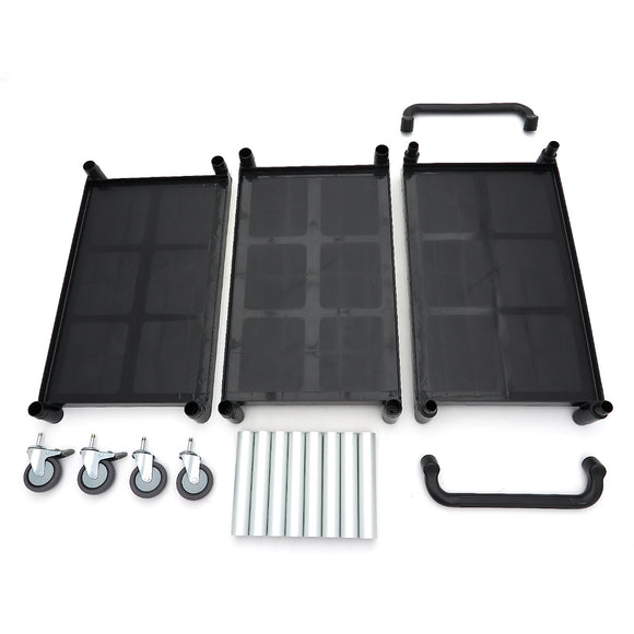 Carucior servire cu 3 polite, plasticaluminiu, 103x50,5cm Acest carucior de servire va