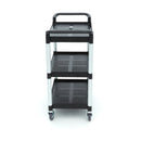 Carucior servire cu 3 polite, plasticaluminiu, 86,5x42,5cm Acest carucior de servire va