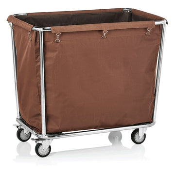 Carucior spalatorie rufe murdare 250 Litri, rama inox sudata. 4 roți pivotante Ø 10