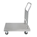 Carucior transport tip platforma, inox, cu maner pliabil, 73x48x89 cm