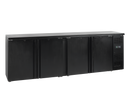 Back bar refrigerat negru CBC600, 605 l, +2/+10C, 4 usi Tefcold – back bar refrigerat profesional pentru bar, restaurant si HoReCa