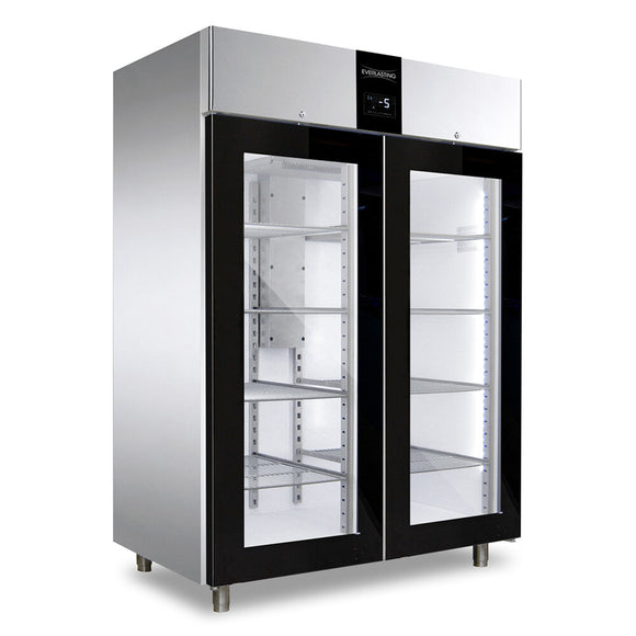 Congelator inox, temperatura -10 -22C, capacitate 1200 Litri, 2 usi sticla, functii HACCP, setare umiditate, Classic 1200