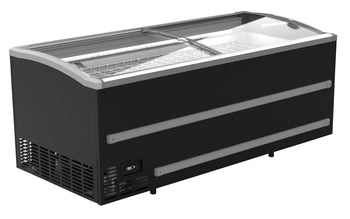 Congelator orizontal pentru magazin alimentar cu capac culisant, Temp. -18 -23ºC, latime 188 cm., culoare neagra