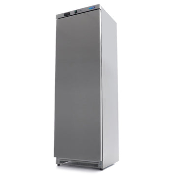 Congelator vertical, -18C -22C, exterior inox, racire statica, 6 polite fixe, 400 litri