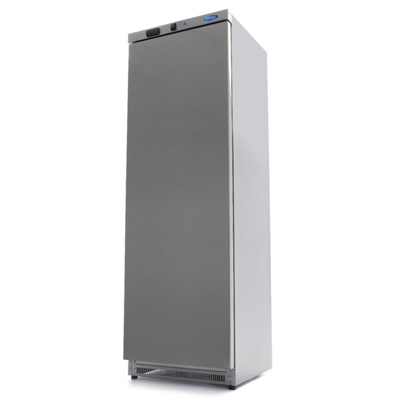 Congelator vertical, -18C -22C, exterior inox, racire statica, 6 polite fixe, 400 litri