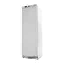 Congelator vertical, -18C -22C, racire statica, 6 polite fixe, 400 litri, alb