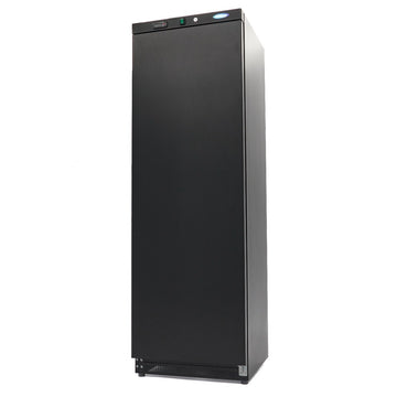Congelator vertical, -18C -22C, racire statica, 6 polite fixe, 400 litri, negru