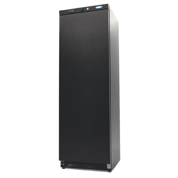Congelator vertical, -18C -22C, racire statica, 6 polite fixe, 400 litri, negru