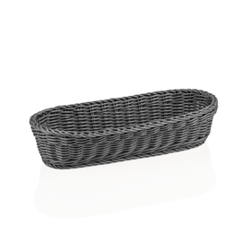 Cos pentru baghete Weaver Pro , 40 x 16 x 8 cm, forma ovala, gri, polipropilena, fara BPA