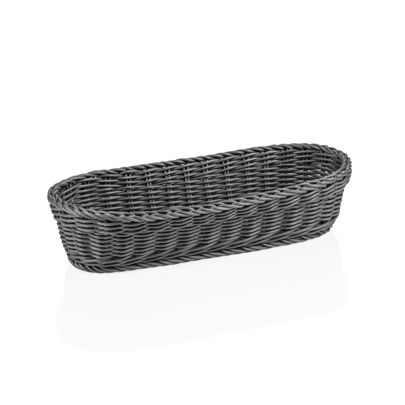 Cos pentru baghete Weaver Pro , 40 x 16 x 8 cm, forma ovala, gri, polipropilena, fara BPA