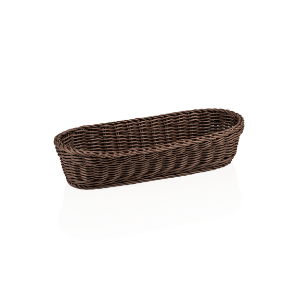 Cos pentru baghete Weaver Pro , 40 x 16 x 8 cm, forma ovala, maro, polipropilena, fara BPA