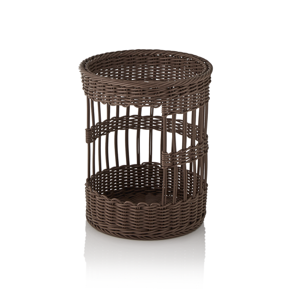Cos pentru baghete Weaver Pro , diametru 31 cm, inaltime 39 cm, maro, polipropilena, fara BPA