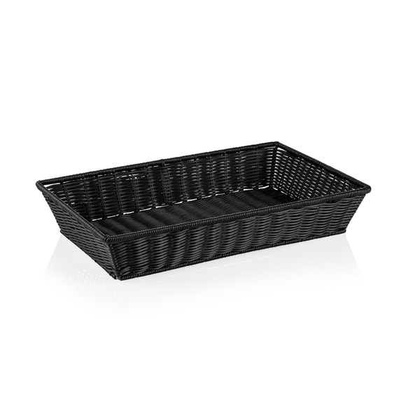 Cos GN 11 Weaver Pro pentru recipiente GN, negru, polipropilena, otel cromat nichel 1810