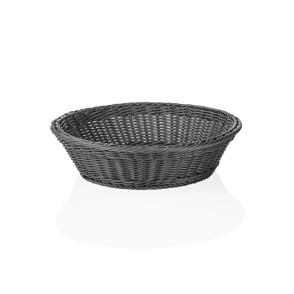 Cos profesional din plastic, Ø 37 cm, inaltime 9 cm, gri, polipropilena, fara BPA