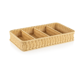 Cos pentru tacamuri GN 11 Weaver Pro , bej deschis, polipropilena, fara BPA