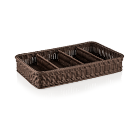 Cos pentru tacamuri GN 11 Weaver Pro , maro, polipropilena, fara BPA