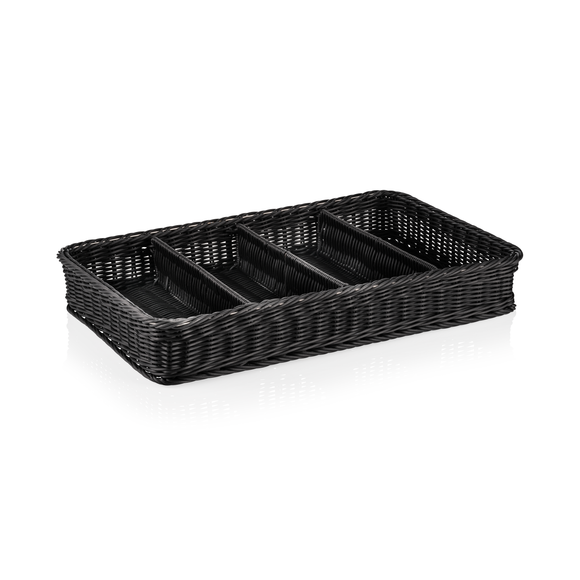 Cos pentru tacamuri GN 11 Weaver Pro , negru, polipropilena, fara BPA