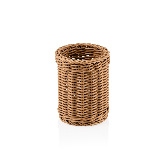 Cos pentru tacamuri Weaver Pro , Ø 12 cm, inaltime 15 cm, maro, polipropilena, fara BPA