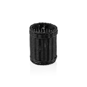 Cos pentru tacamuri Weaver Pro , Ø 12 cm, inaltime 15 cm, negru, polipropilena, fara BPA