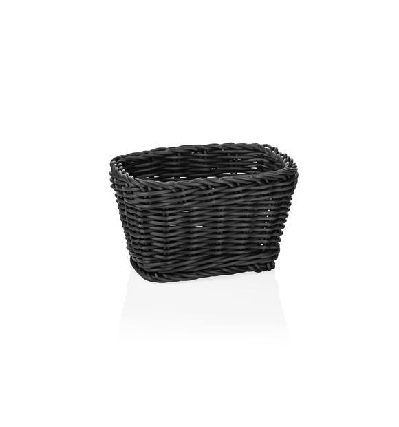 Cosuri de masa profesionale Basket Weaver, 17 x 11 x 9 cm, negru, polipropilena, fara BPA Formatul compact si practic il