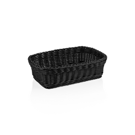 Cosuri de masa profesionale Basket Weaver, 31 x 21 x 9 cm, negru, polipropilena, fara BPA Formatul compact si practic il