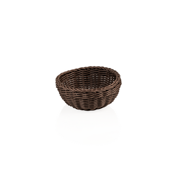 Cosuri de masa profesionale Basket Weaver, diametru 20 cm, inaltime 8 cm, maro, polipropilena, fara BPA