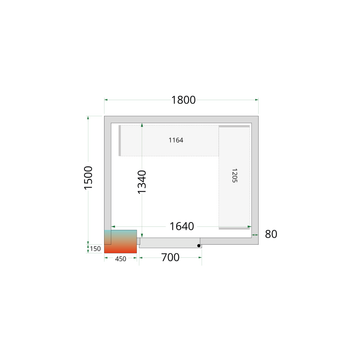 CR 180x150x220-Alb, Gama de panouri pentru camere