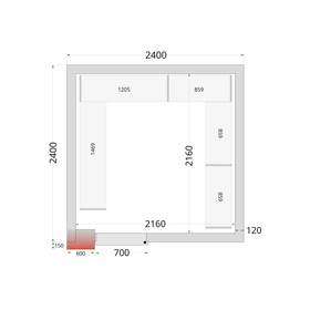 CR 240x240x220-Alb, Gama de panouri pentru camere