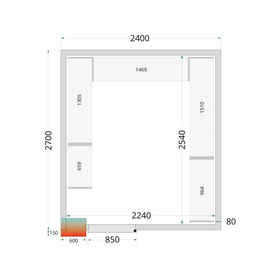 CR 240x270x220 WD-Alb, Gama de panouri pentru camere