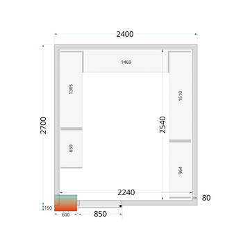 CR 240x270x220 WD-Alb, Gama de panouri pentru camere