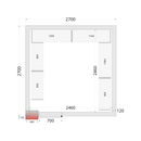 Camera frigorifica prefabricata alba CR 270x270x220 varianta II Tefcold – camera frigorifica prefabricata din panouri izolate pentru restaurant, depozit si HoReCa