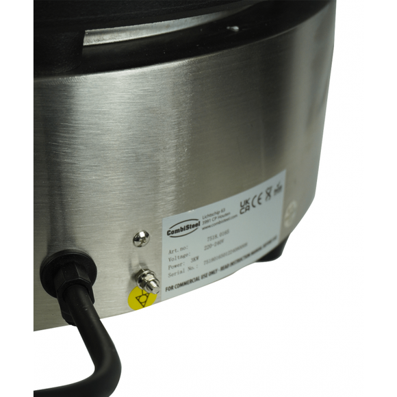 Crepiera electrica Ø40 cm, plita fonta cu teflon, 3 kW, 230 V.