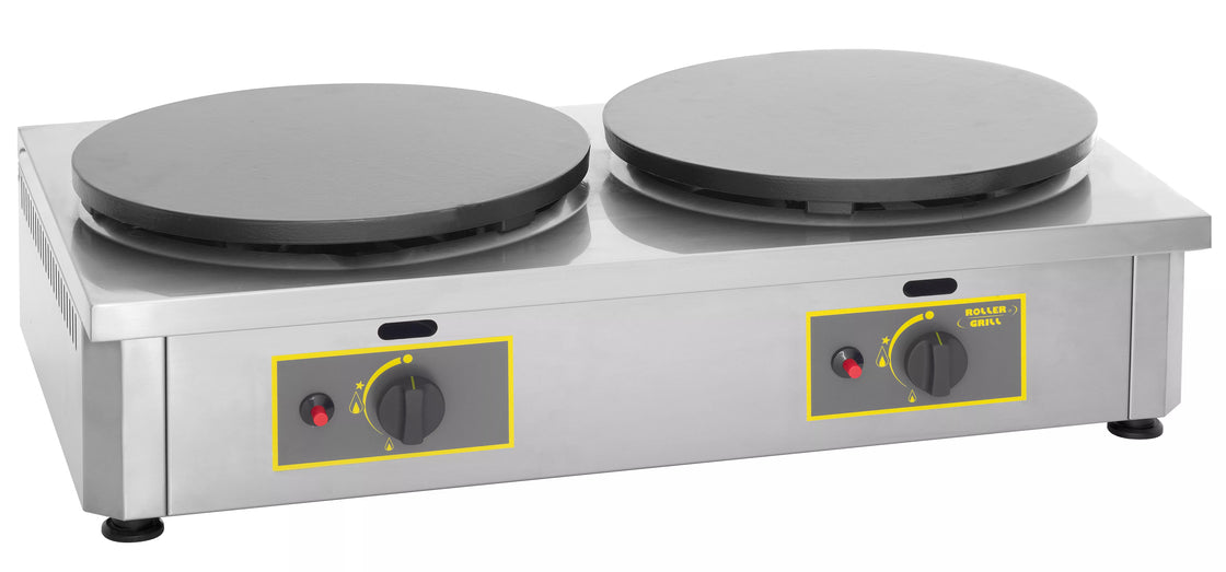 Crepiera cu gaz - model dublu cu placi de 350mm, putere 6,4kw