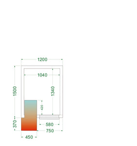 CRPF1215-Alb, 250 kg, 0 la 8, 1 usa solida cu balama W580 H1845, Ventilat, LED, 830 W