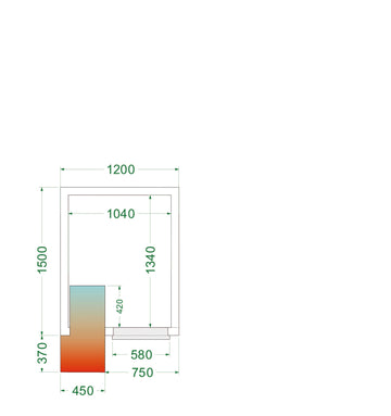 CRPF1215-Alb, 250 kg, 0 la 8, 1 usa solida cu balama W580 H1845, Ventilat, LED, 830 W