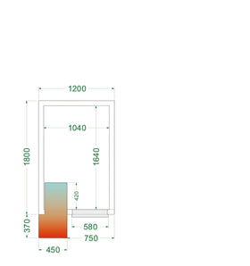 CRPF1218-Alb, 0 to 8 C, 1 usa solida cu balama W580 H1845, Ventilat, LED, 830 W
